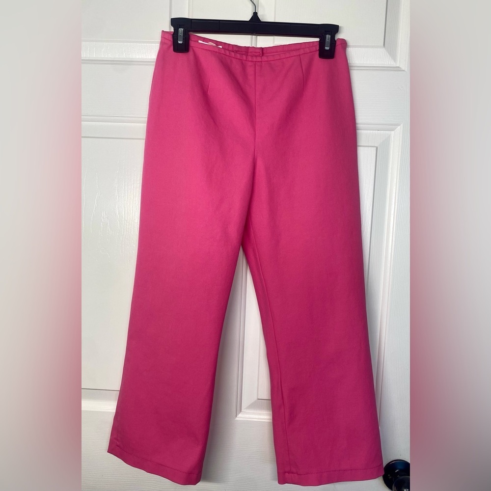 Escada Fuchsia Pink Chino Cropped 7/8 Throusers Pants Size 38